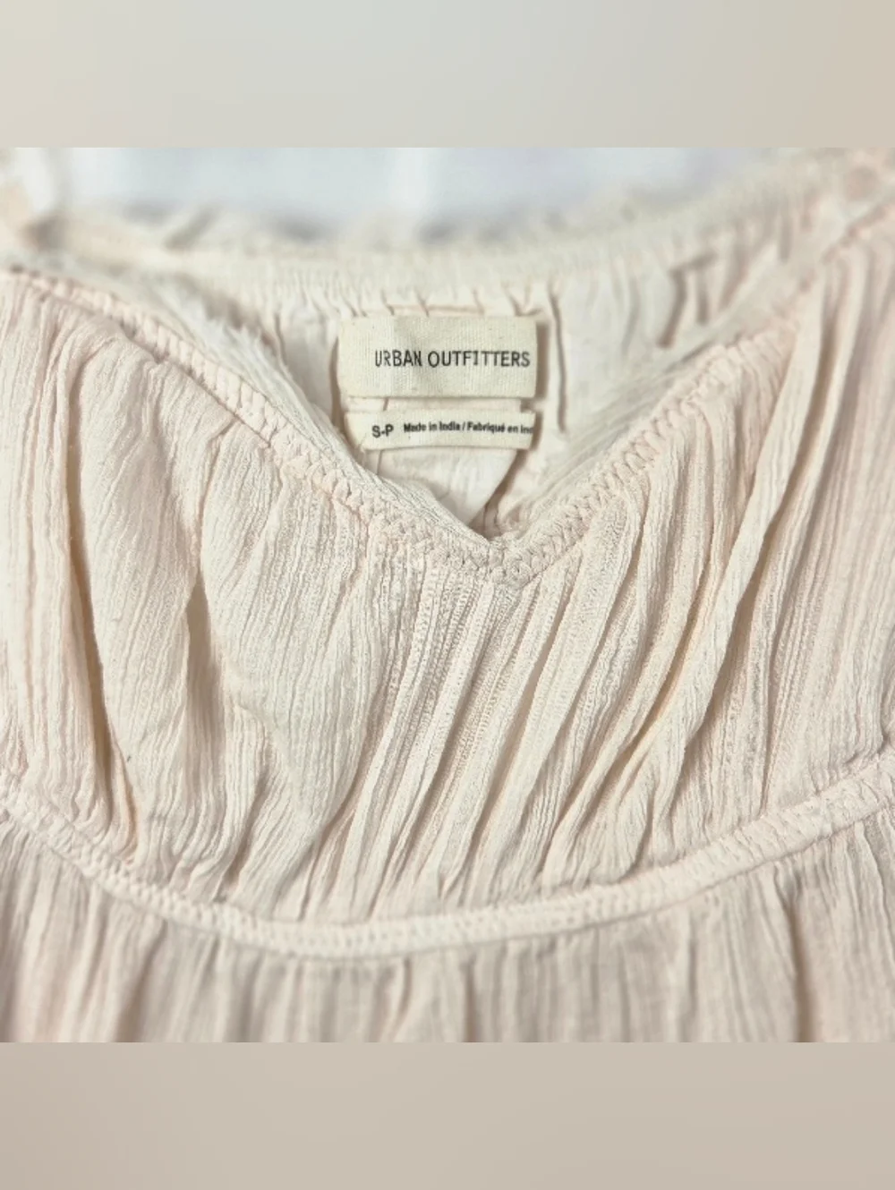 Urban Outfitters Cream Pink Lace-Trim Camisole Size Small Petite - Picture 14 of 16